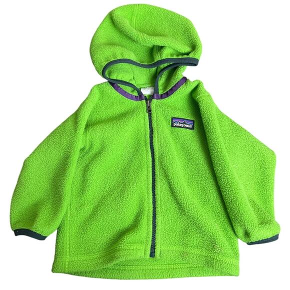 Patagonia Other - Patagonia Synchilla Kids Toddler 3-6M Green Warm Fleece Zip Up
